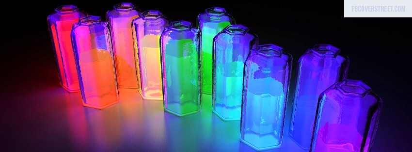 Glowing Colorful Jars Wallpaper