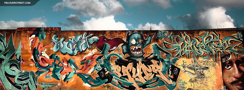 Awesome Graffiti Art On Rusted Wall Wallpaper