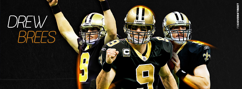 New Orleans Saints Drew Brees Facebook Cover  Wallpaper