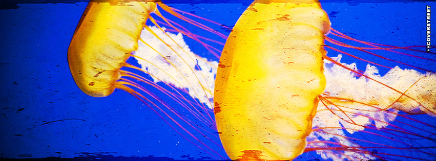 Jellyfish Swimming Grunge  Wallpaper