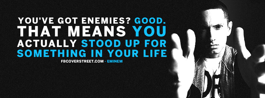 Got Enemies Eminem Quote Wallpaper