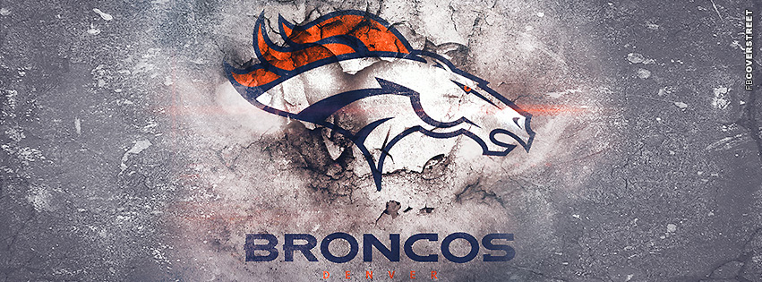 Denver Broncos Grunge Logo Facebook Cover  Wallpaper