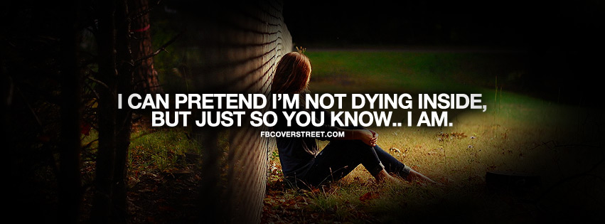 I Pretend Im Not Dying Inside Quote Wallpaper