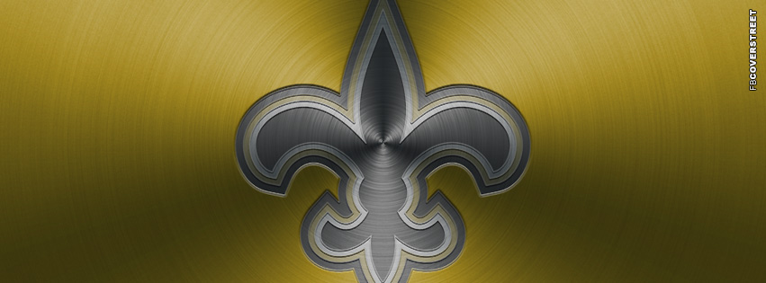 New Orleans Saints Aluminum Logo Facebook Cover  Wallpaper