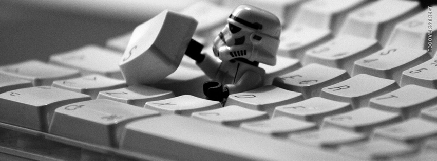 Imperial Stormtrooper Hiding In A Keyboard  Facebook Cover