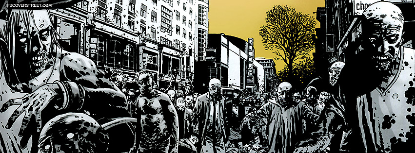 Zombie City Comic Drawing Wallpaper