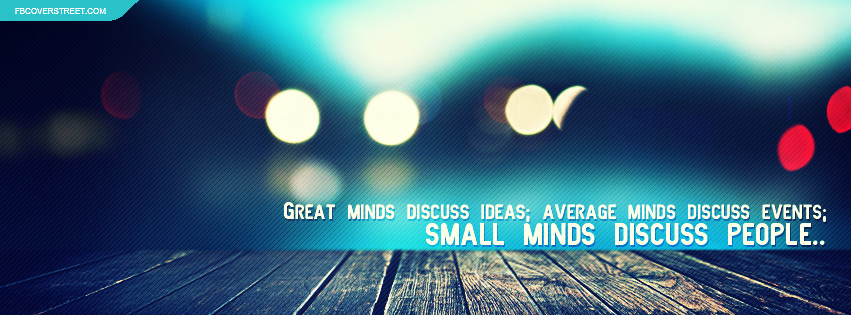 Small Minds Discuss People Quote Wallpaper