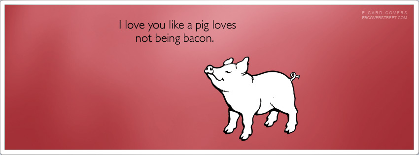 Love You Like A Pig Loves Not Being Bacon Wallpaper
