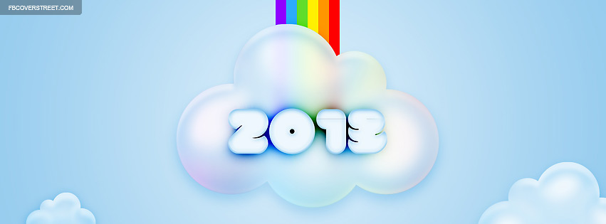 2013 Vector Rainbow Clouds Wallpaper