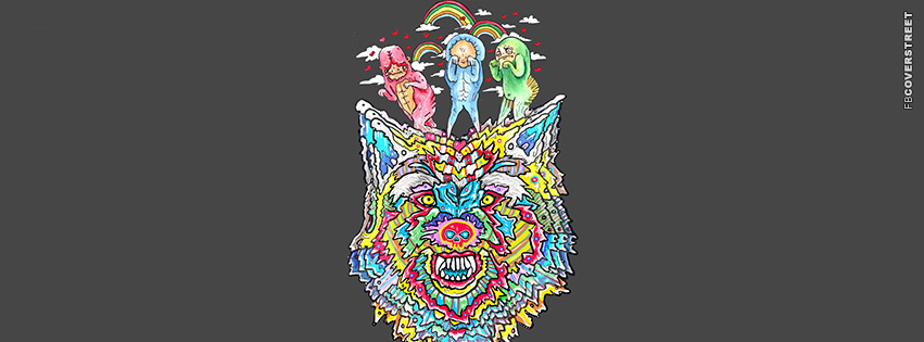 Odd Abstract Weird Hipster Wolf Art  Wallpaper