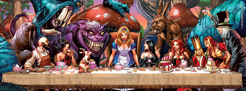 Alice In Wonderland Last Supper  Wallpaper