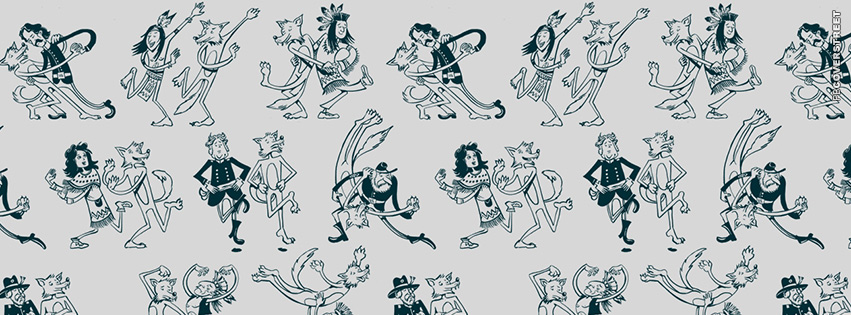 Dancing With Wolves Pattern 2  Wallpaper