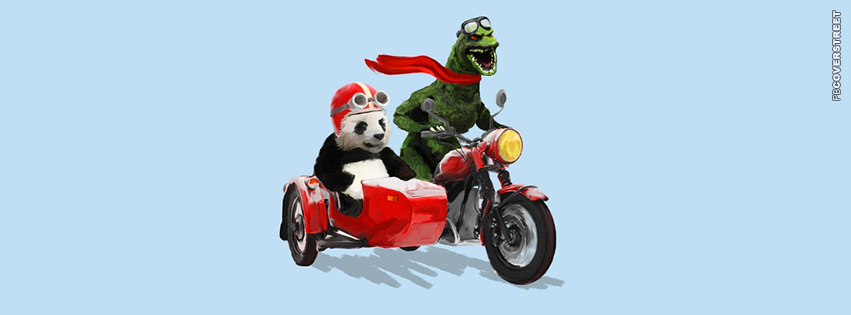 Godzilla and Panda Bear Riding  Wallpaper