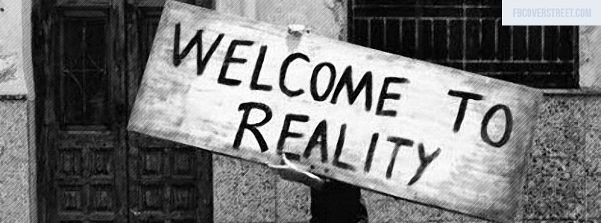 Welcome To Reality Black and White Wallpaper