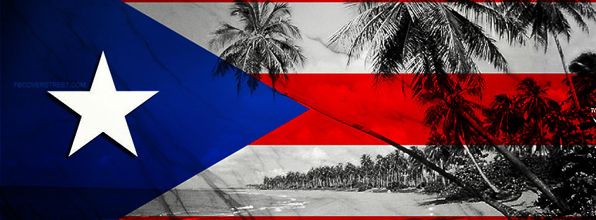Puerto Rican Flag 2 Facebook Cover