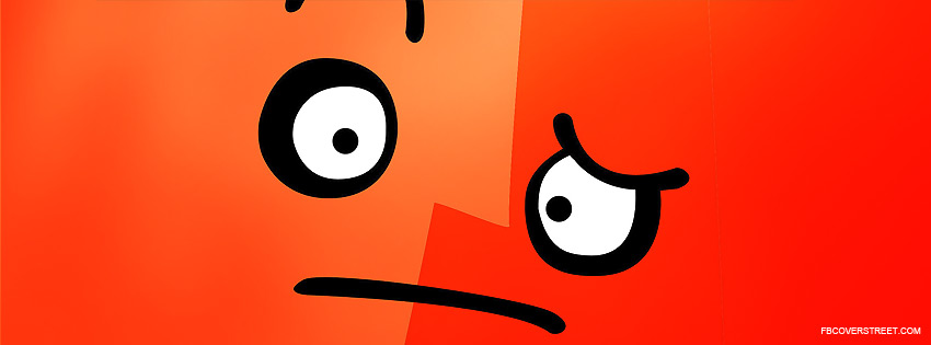 Orange Sad Face Facebook Cover