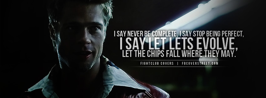 Fightclub Never Be Complete Quote Facebook Cover