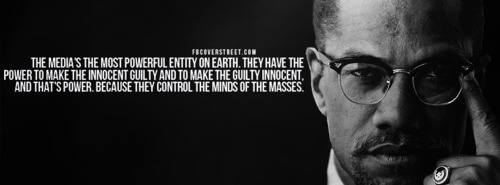Malcom X The Media Quote Facebook Cover