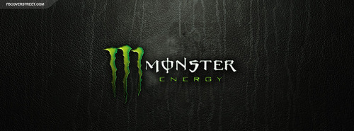 Monster Energy Leather Logo Facebook Cover