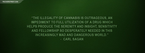 Carl Sagan Weed Quote Facebook Cover