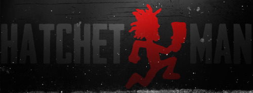 Hatchet Man Logo Black & Red Facebook Cover