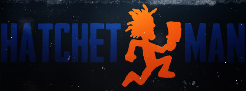 Hatchet Man Logo Blue & Orange Facebook Cover
