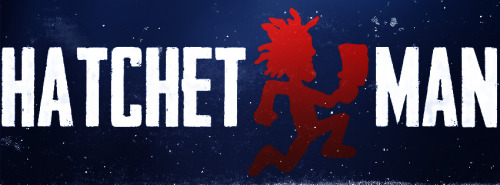 Hatchet Man Logo Blue & Red Facebook Cover