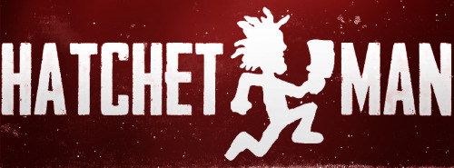 Hatchet Man Logo Red & White Facebook Cover