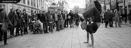 Street Performing Breakdancer Facebook Cover