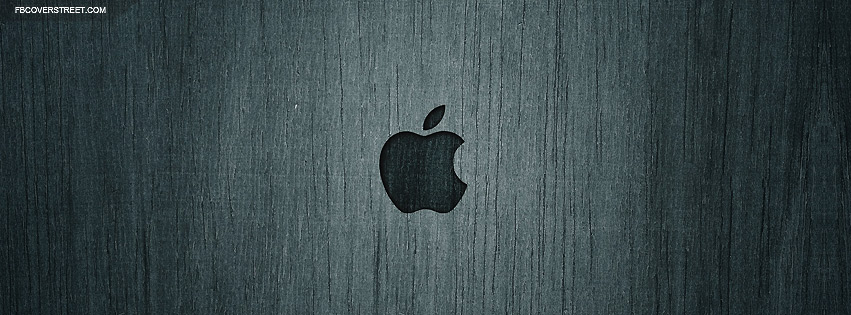 Apple OS Wooden Logo Facebook cover