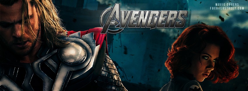 The Avengers Thor and Black Widow Facebook cover