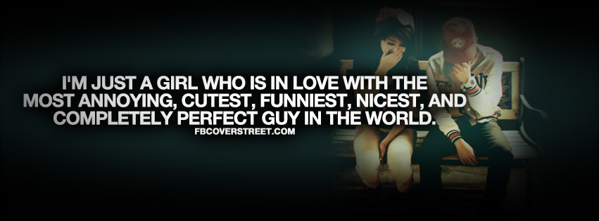 In Love With The Perfect Guy Quote Facebook cover