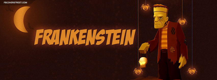 Frankenstein and Hanging Spiders Facebook cover