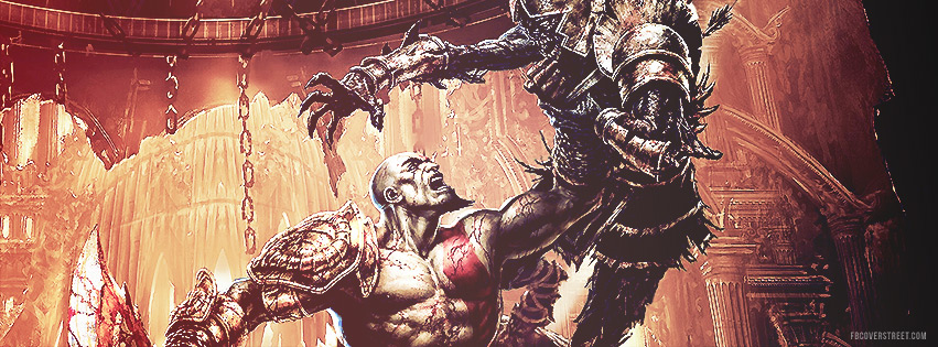 God of War III Battle Facebook cover