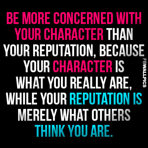 Be Concerned With Your Character John Wooden Advice Quote Facebook Pic