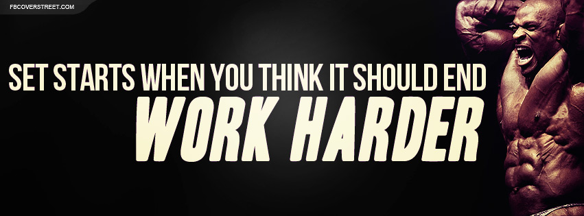 Ronnie Coleman Work Harder Facebook cover