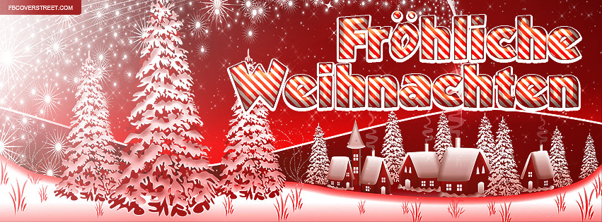 Frohliche Weihnachten German Christmas Village Facebook cover