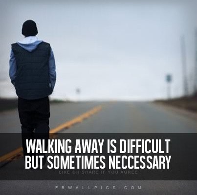 Eminem Walking Away Is Difficult Quote Facebook picture