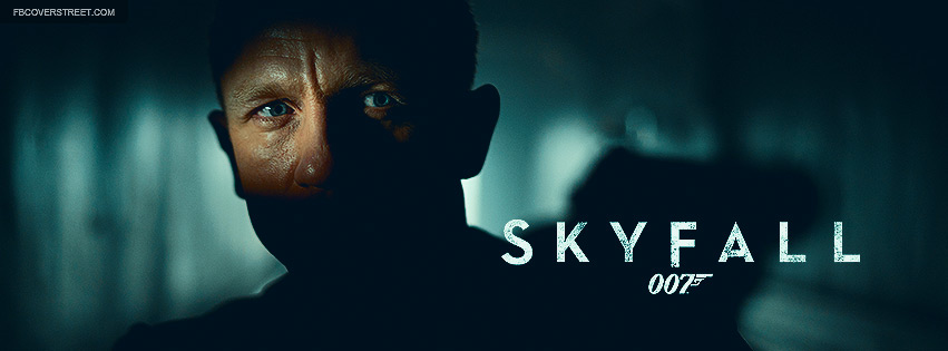 Skyfall 007 James Bond Daniel Craig Aiming Facebook cover
