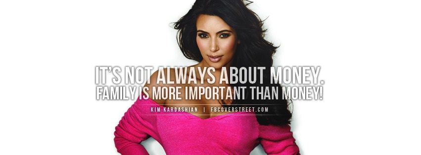 Kim Kardashian Money Facebook cover