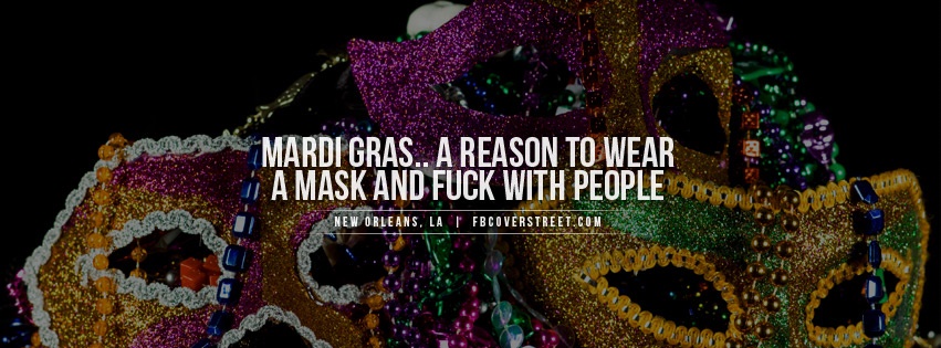 Mardi Gras A Reason To Wear A Mask Facebook cover