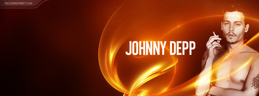 Johnny Depp Shirtless Smoking Facebook cover