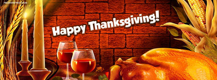 Happy Thanksgiving Dinner Facebook cover