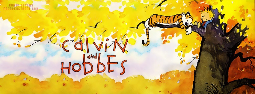 Calvin and Hobbes Sleeping In A Tree Facebook cover