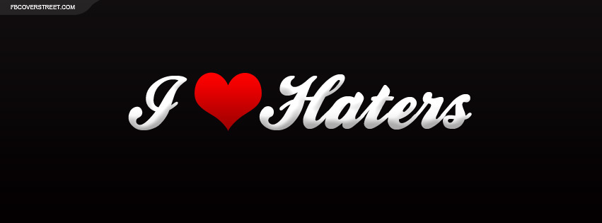 I Heart Haters Plain Facebook cover