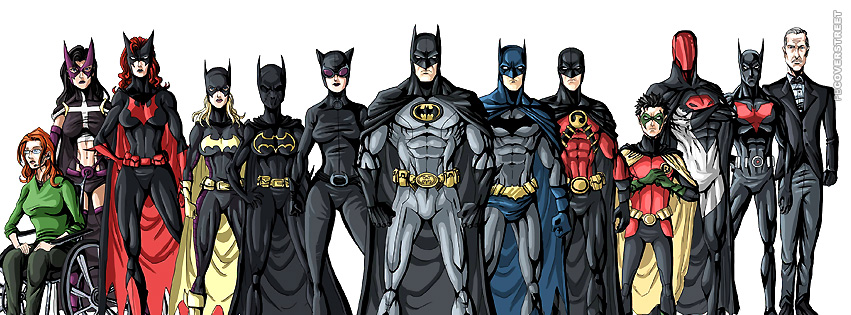 Batman Cartoon Characters  Facebook Cover