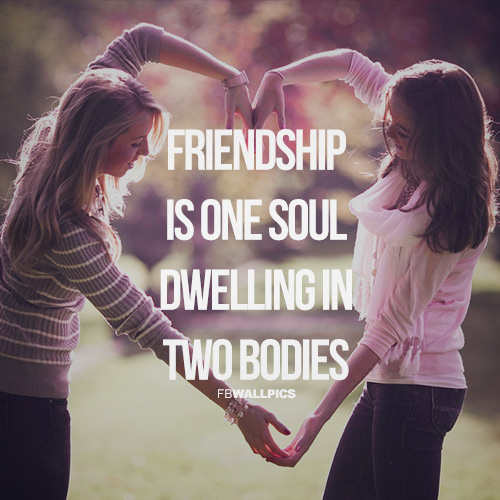 Friendship Is One Soul Bestfriends Quote Facebook picture