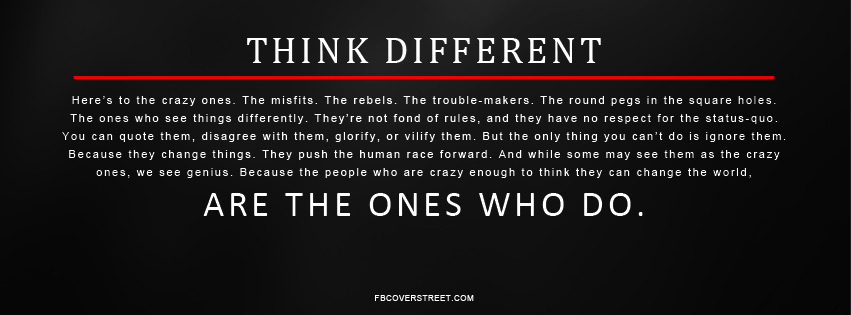 Think Different Facebook cover