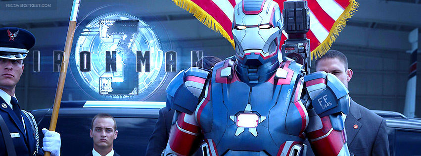 Iron Man 3 American Iron Man Suit Facebook Cover