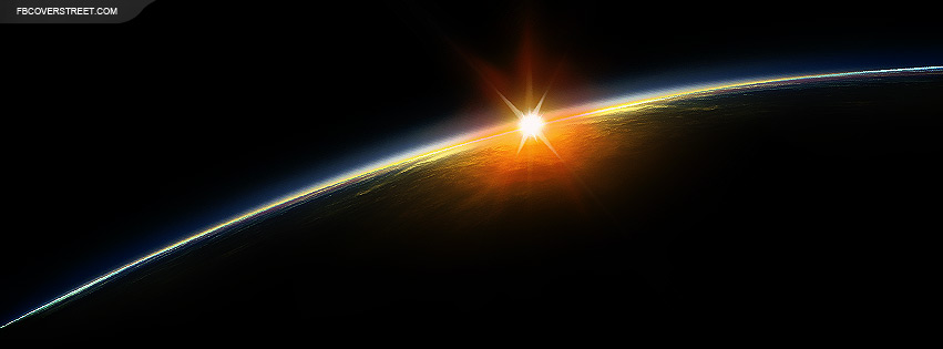 Space Earth Sunrise Facebook cover
